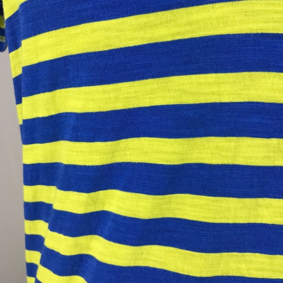 J. Crew Women's Size S Blue & Yellow Stripped top - Picture 7 of 8